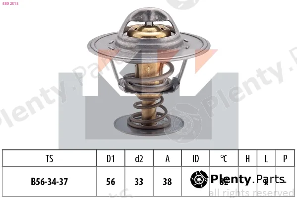 KW 580251S — Thermostat, coolant Made in Italy - OE Equivalent