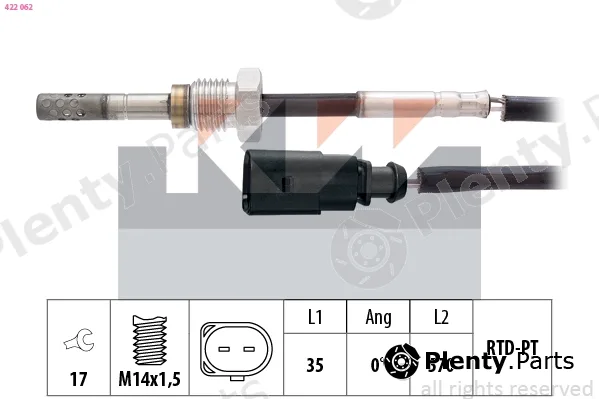 KW 422062 — Sensor, exhaust gas temperature Made in Italy - OE Equivalent