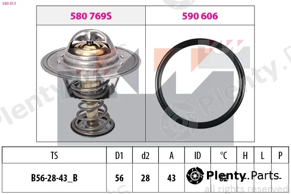KW 580413 — Thermostat, coolant Made in Italy - OE Equivalent