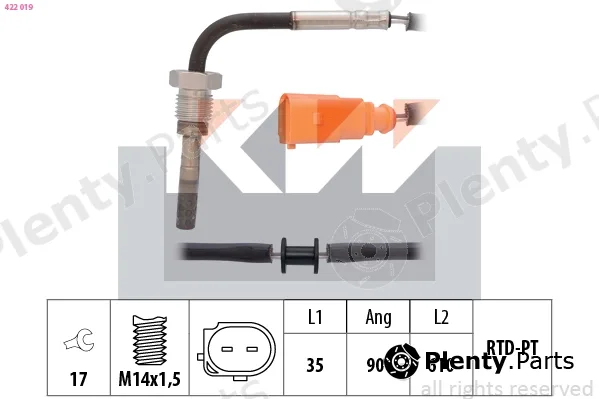 KW 422019 — Sensor, exhaust gas temperature Made in Italy - OE Equivalent