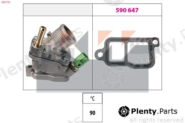 KW 580733 — Thermostat, coolant Made in Italy - OE Equivalent