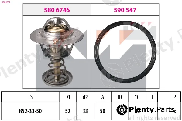 KW 580674 — Thermostat, coolant Made in Italy - OE Equivalent