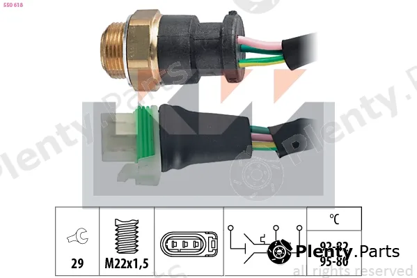 KW 550618 — Temperature Switch, radiator fan Made in Italy - OE Equivalent