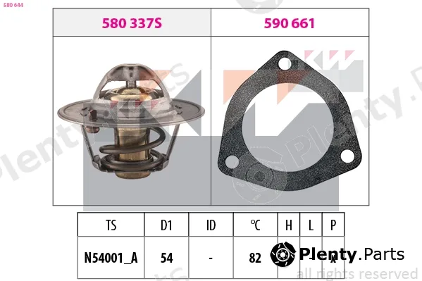 KW 580644 — Thermostat, coolant Made in Italy - OE Equivalent