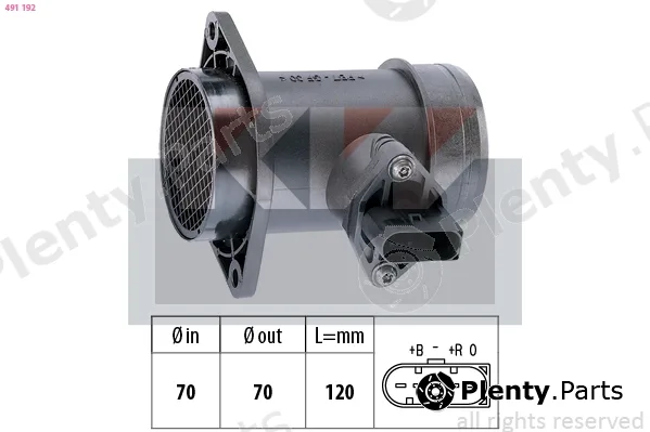 KW 491192 — Mass Air Flow Sensor Made in Italy - OE Equivalent