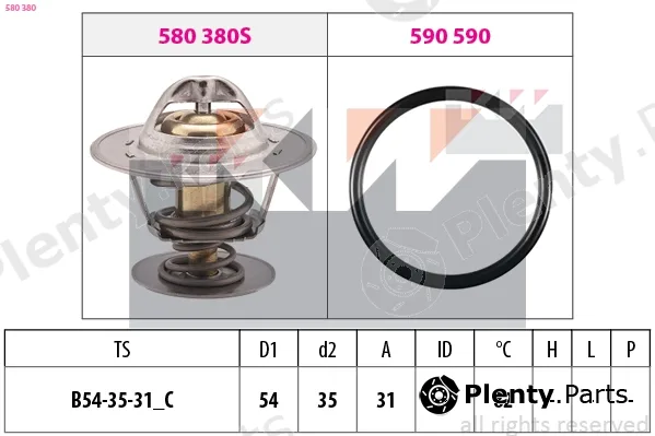 KW 580380 — Thermostat, coolant Made in Italy - OE Equivalent