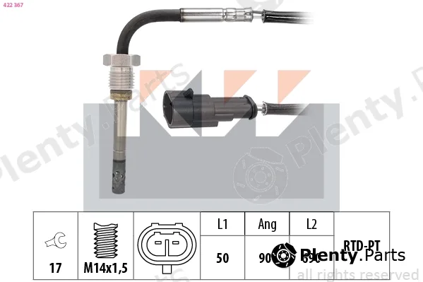 KW 422367 — Sensor, exhaust gas temperature Made in Italy - OE Equivalent