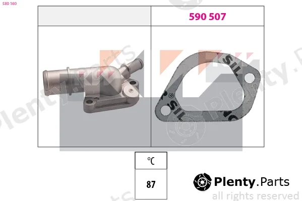 KW 580160 — Thermostat, coolant Made in Italy - OE Equivalent
