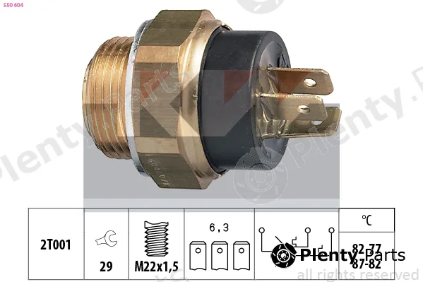 KW 550604 — Temperature Switch, radiator fan Made in Italy - OE Equivalent