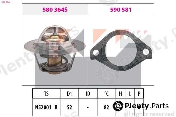 KW 580364 — Thermostat, coolant Made in Italy - OE Equivalent