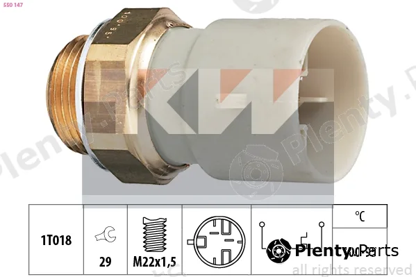 KW 550147 — Temperature Switch, radiator fan Made in Italy - OE Equivalent