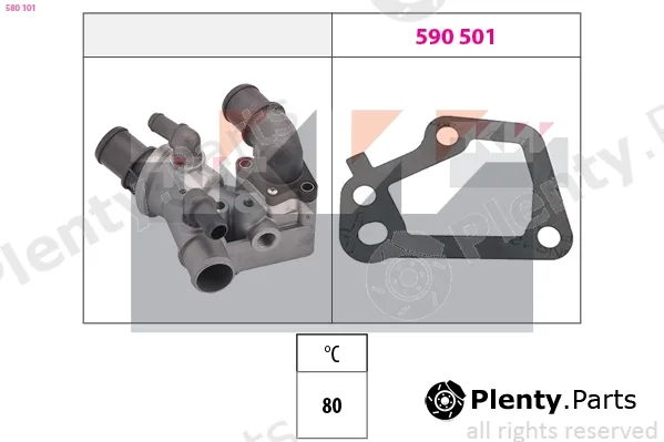 KW 580101 — Thermostat, coolant Made in Italy - OE Equivalent