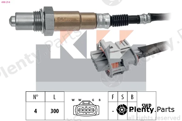 KW 498214 — Lambda Sensor Made in Italy - OE Equivalent