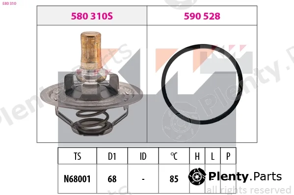 KW 580310 — Thermostat, coolant Made in Italy - OE Equivalent