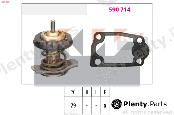 KW 580942 — Thermostat, coolant Made in Italy - OE Equivalent