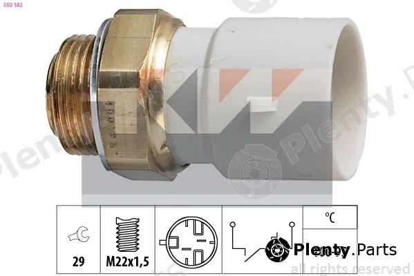 KW 550182 — Temperature Switch, radiator fan Made in Italy - OE Equivalent