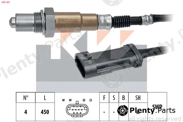 KW 498281 — Lambda Sensor Made in Italy - OE Equivalent