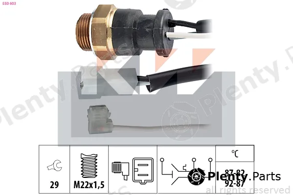 KW 550603 — Temperature Switch, radiator fan Made in Italy - OE Equivalent