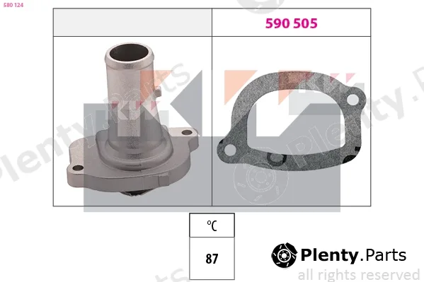 KW 580124 — Thermostat, coolant Made in Italy - OE Equivalent