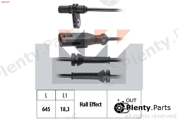KW 460337 — Sensor, wheel speed Made in Italy - OE Equivalent
