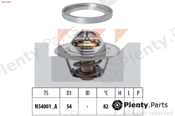 KW 580740S — Thermostat, coolant Made in Italy - OE Equivalent