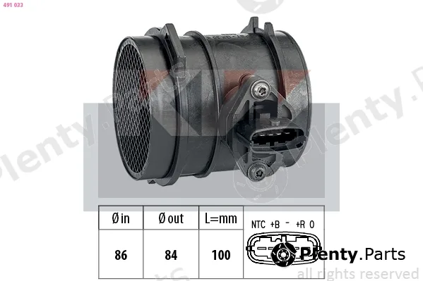 KW 491033 — Mass Air Flow Sensor Made in Italy - OE Equivalent
