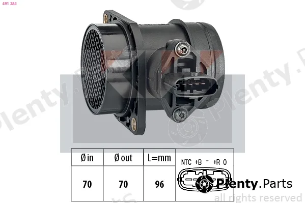 KW 491283 — Mass Air Flow Sensor Made in Italy - OE Equivalent
