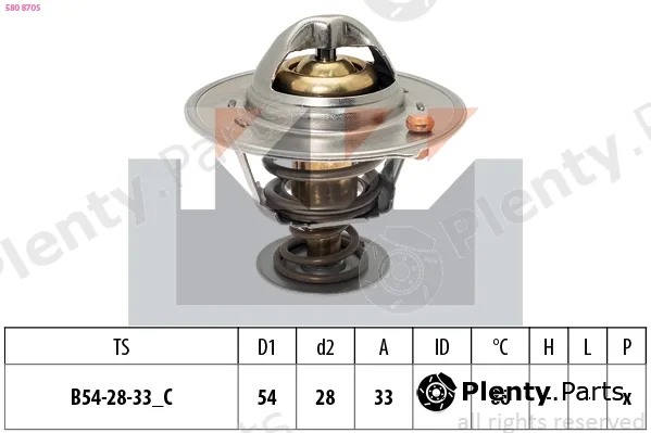 KW 580870S — Thermostat, coolant Made in Italy - OE Equivalent