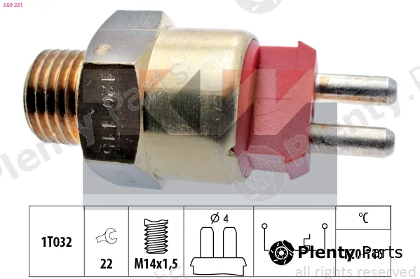 KW 550231 — Temperature Switch, radiator fan Made in Italy - OE Equivalent