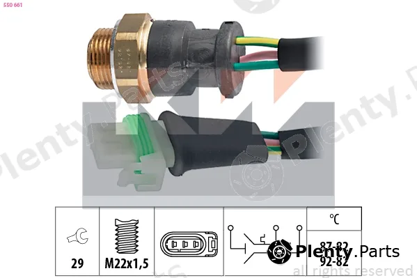 KW 550661 — Temperature Switch, radiator fan Made in Italy - OE Equivalent