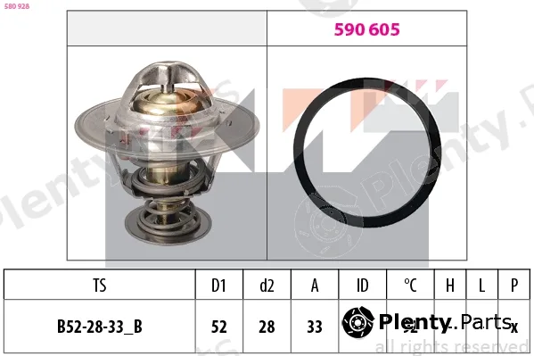 KW 580928 — Thermostat, coolant Made in Italy - OE Equivalent