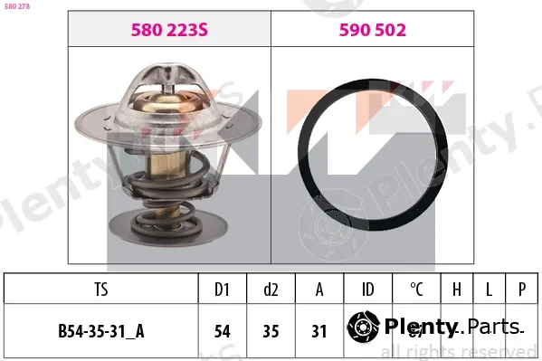 KW 580278 — Thermostat, coolant Made in Italy - OE Equivalent