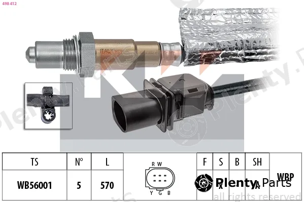 KW 498412 — Lambda Sensor Made in Italy - OE Equivalent