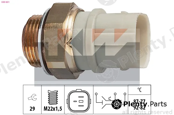 KW 550651 — Temperature Switch, radiator fan Made in Italy - OE Equivalent