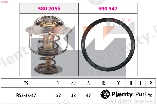 KW 580205 — Thermostat, coolant Made in Italy - OE Equivalent