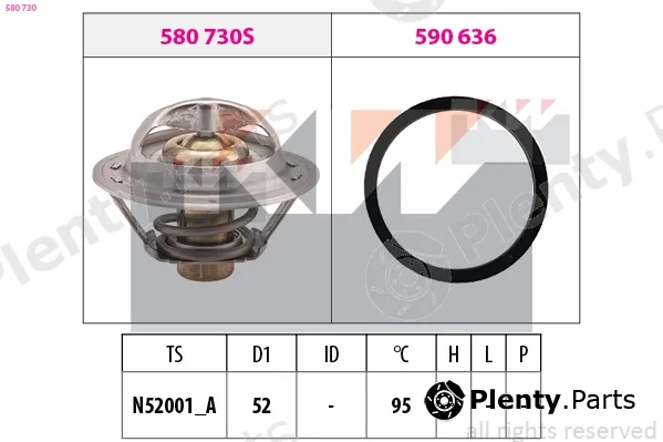 KW 580730 — Thermostat, coolant Made in Italy - OE Equivalent