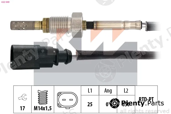 KW 422049 — Sensor, exhaust gas temperature Made in Italy - OE Equivalent
