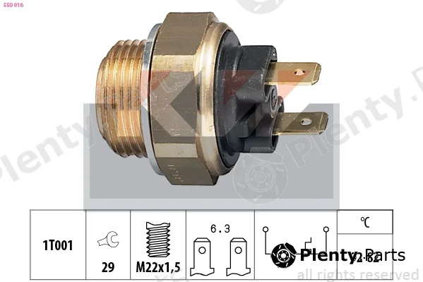 KW 550016 — Temperature Switch, radiator fan Made in Italy - OE Equivalent