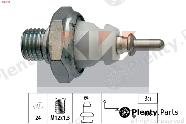 KW 500221 — Oil Pressure Switch Made in Italy - OE Equivalent