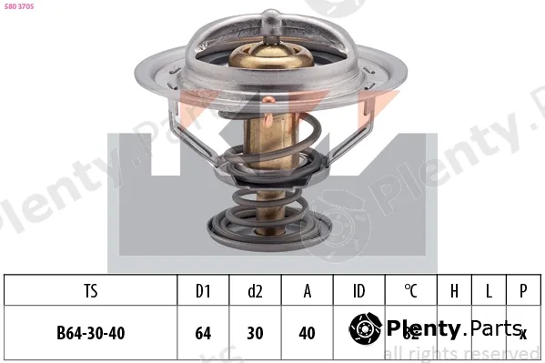 KW 580370S — Thermostat, coolant Made in Italy - OE Equivalent