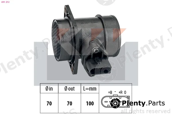 KW 491212 — Mass Air Flow Sensor Made in Italy - OE Equivalent