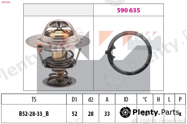 KW 580503 — Thermostat, coolant Made in Italy - OE Equivalent