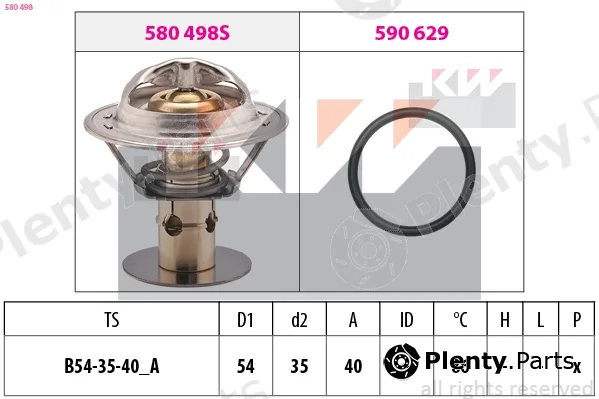 KW 580498 — Thermostat, coolant Made in Italy - OE Equivalent