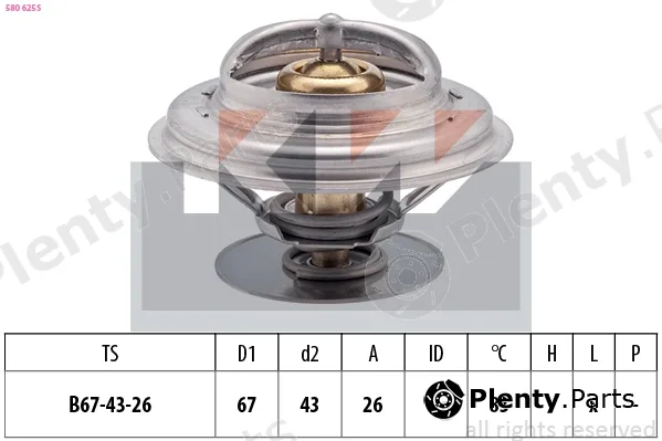 KW 580625S — Thermostat, coolant Made in Italy - OE Equivalent