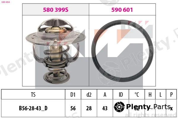 KW 580404 — Thermostat, coolant Made in Italy - OE Equivalent