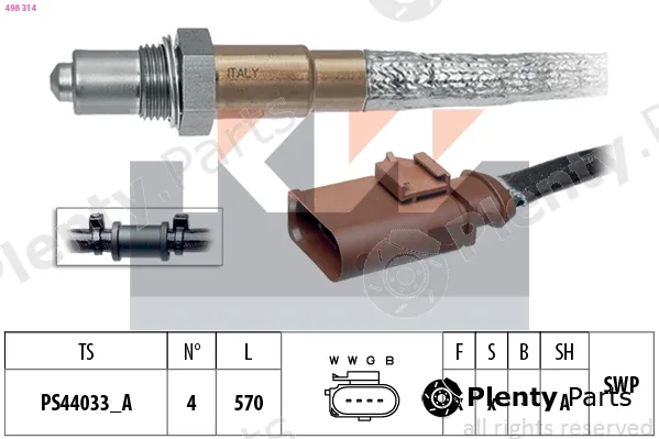 KW 498314 — Lambda Sensor Made in Italy - OE Equivalent
