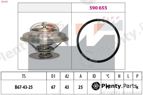 KW 580983 — Thermostat, coolant Made in Italy - OE Equivalent