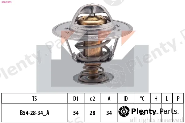 KW 580536S — Thermostat, coolant Made in Italy - OE Equivalent
