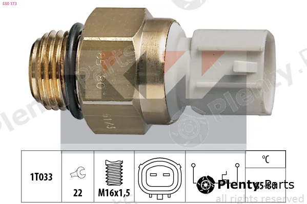 KW 550173 — Temperature Switch, radiator fan Made in Italy - OE Equivalent