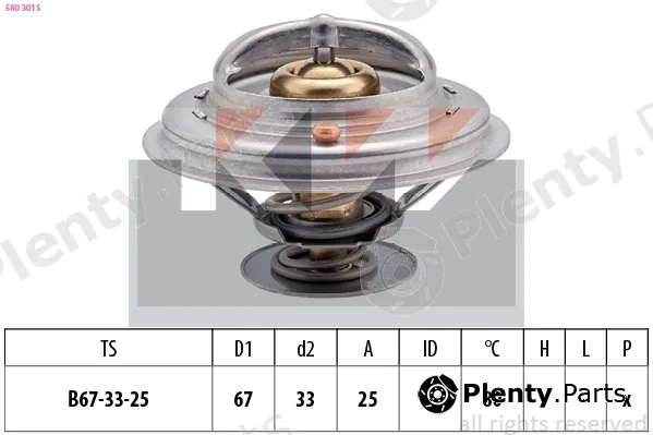 KW 580301S — Thermostat, coolant Made in Italy - OE Equivalent
